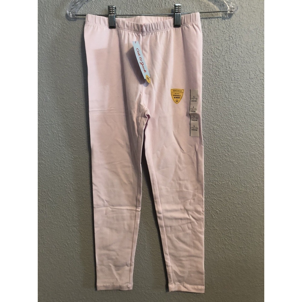 Cat & Jack‎ Girls Size L 10/12 Leggings Light Pink Stretchy Comfy Durable Pants